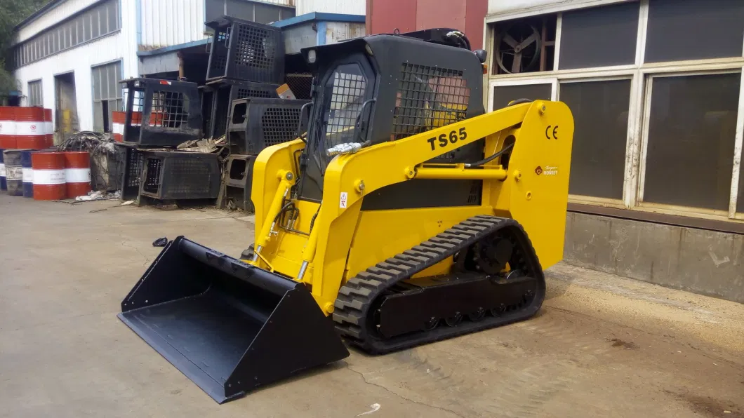 China 75HP Tracked Skidsteer Loader Ts65 with Japan Diesel Engine Rubber Belt Track Hot Sale